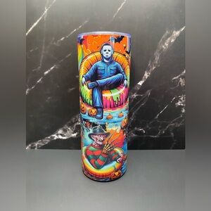 Colorful Halloween Characters- 20 oz stainless steel skinny tumblers